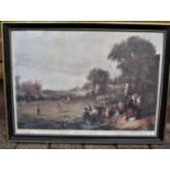 VILLAGE CRICKET BY JOHN RITCHIE 1855 FRAMED PRINT