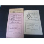 SWINDON TOWN HOME PROGRAMMES 1947-48 X 3