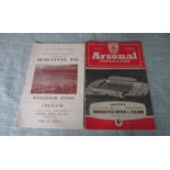 MANCHESTER UNITED 1957-58 FA CUP SEMI-FINAL AND REPLAY PROGRAMMES