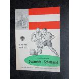 1960 AUSTRIA V SCOTLAND PROGRAMME