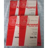 ARSENAL HOME PROGRAMMES 1965-65 & 1965-66 X 9