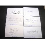 INTERNATIONAL FOOTBALLERS AUTOGRAPHS X 20 INC CHARLTON, LOFTHOUSE. ROBSON. SHEARER ETC