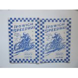 SPEEDWAY - IPSWICH V COVENTRY APRIL 1956 & AUG 1956