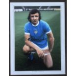 MANCHESTER CITY - 4 HAND SIGNED PRINTS MIKE SUMMERBEE, RODNEY MARSH, MIKE DOYLE & DENNIS TUEART