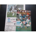 1995-96 ROTOR VOLGOGRAD V MANCHESTER UNITED UEFA CUP OFFICIAL PROGRAMME + PIRATE