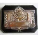 SPEEDWAY - BRTANNIA CUP PLAQUE PRESENTED TO BELLE VUE MANAGER 1957