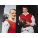 ARSENAL - AUTOGRAPHED PHOTO'S OF GEORGE EASTHAM X 2