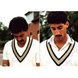 CRICKET - PHOTOGRAPHS THE INDIANS AT EDGBASTON HAND SIGNED