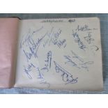 CRICKET - DERBYSHIRE 1952 AUTOGRAPHED ALBUM PAGE