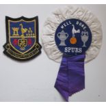 TOTTENHAM - VINTAGE ROSETTE & BLAZER BADGE