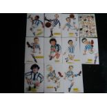 WEST BROMWICH ALBION - 11 GREAT PLAYERS CARICATURES PHOTO'S