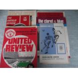 MANCHESTER UNITED HOME & AWAY PROGRAMMES 1971-72 X 14