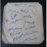 1950-51 SHEFFIELD WEDNESDAY AUTOTOGRAPHS