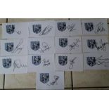 WEST BROMWICH ALBION AUTOGRAPHS X 17