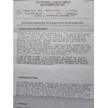 1988-89 WEST HAM V SUNDERLAND LGE CUP OFFICIAL REFEREE ASSESSMENT REPORT