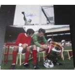 MANCHESTER UNITED - 2 HAND SIGNED PHOTOS OF ALEX STEPNEY