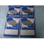 BRISTOL ROVERS HOME PROGRAMMES ALL 1950'S X 12