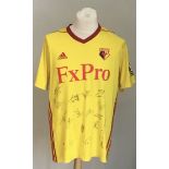 WATFORD - 2017-18 MULTI SIGNED SHIRT