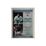RUGBY UNION - 1998 ENGLAND V SOUTH AFRICA PROGRAMME + TICKET