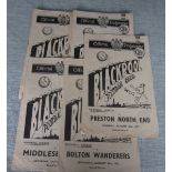 BLACKPOOL - 8 HOME PROGRAMMES 1951-52 & 1952-53