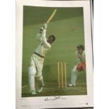 CRICKET - GARFIELD SOBERS HAND SIGNED LIMITED EDITION PRINT