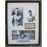 BOXING - RANDOLF, JACKIE & DICK TURPIN FRAMED MONTAGE WITH ORIGINAL AUTOGRAPHS OF ALL 3