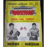 BOXING - 1962 TERRY DOWNES V SUGAR RAY ROBINSON