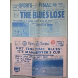 1956 FA CUP FINAL BIRMINGHAM CITY V MANCHESTER CITY - TWO DIFFERENT PAPERS