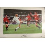 LEEDS UNITED - GORDON STRACHAN LIMITED EDITION HAND SIGNED PRINT