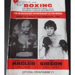 BOXING - 1983 MARVIN HAGLER V TONY SIBSON VIEWSPORT PROGRAMME