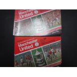 MANCHESTER UNITED HOME PROGRAMMES 1977-78 X 22