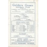 1934-35 GOLDERS GREEN V SOUTHALL