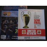 MANCHESTER UNITED 2008 CHAMPIONS LGE SEMI-FINAL V BARCELONA HOME & AWAY