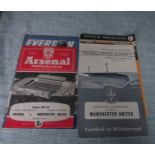 MANCHESTER UNITED AWAY PROGRAMMES 1961-62 X 10