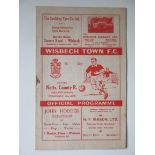 1950's WISBECH TOWN V NOTTS COUNTY RESERVES 1956-57