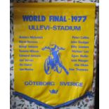 SPEEDWAY - 1977 WORLD FINAL @ GOTHENBURG SWEDEN LARGE PENNANT