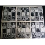 TOPICAL TIMES TRIPLE PICTURE FOOTBALL CARDS FROM 1930'S X 6