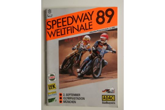 SPEEDWAY - 1989 WORLD CHAMPIONSHIP FINAL IN GERMANY PROGRAMME + TICKET