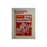 SPEEDWAY - 1975 BRITISH RIDERS CHAMPIONSHIP AT BELLE VUE PROGRAMME + TICKET