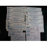 WEST BROMWICH ALBION - COLLECTION OF OFFICIAL CLUB CHEQUES X 15