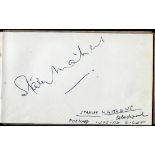 STANLEY MATTHEWS STOKE, BLAKPOOL, ENGLAND & BERT WILLIAMS WOLVES AUTOGRAPHS