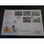 STANLEY MATTHEWS HAND SIGNED POSTAL COVER - STOKE, BLACKPOOL, ENGLAND INTEREST