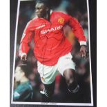 MANCHESTER UNITED - AUTOGRAPHED PICTURE OF DWIGHT YORKE