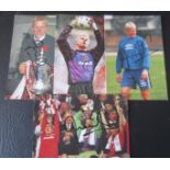 MANCHESTER UNITED - OFFICIAL CLUB PHOTO'S OF PETER SCHMEICHEL X 4 ALL HAND SIGNED