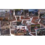 SPEEDWAY - 190+ HAND SIGNED LARGE 10 X 8 INCH ORIGINAL PHOTOGRAPHS