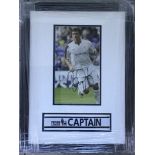 BOLTON - GARY SPEED HAND SIGNED PHOTO & CAPTAINS ARMBAND BOTH FRAMED