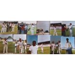 CRICKET - WARWICKSHIRE HAND SIGNED PHOTOS DONALD MUNTON SMALL ETC.