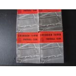 SWINDON TOWN HOME PROGRAMMES 1962-63 X 23