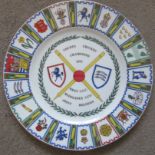 CRICKET - KENT & MIDDLESEX JOINT 1977 CHAMPIONS LIMITED EDITION COALPORT PLATE