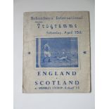 1950 ENGLAND V SCOTLAND - FIRST SCHOOLBOY INTERNATIONAL AT WEMBLEY - PIRATE PROGRAMME
